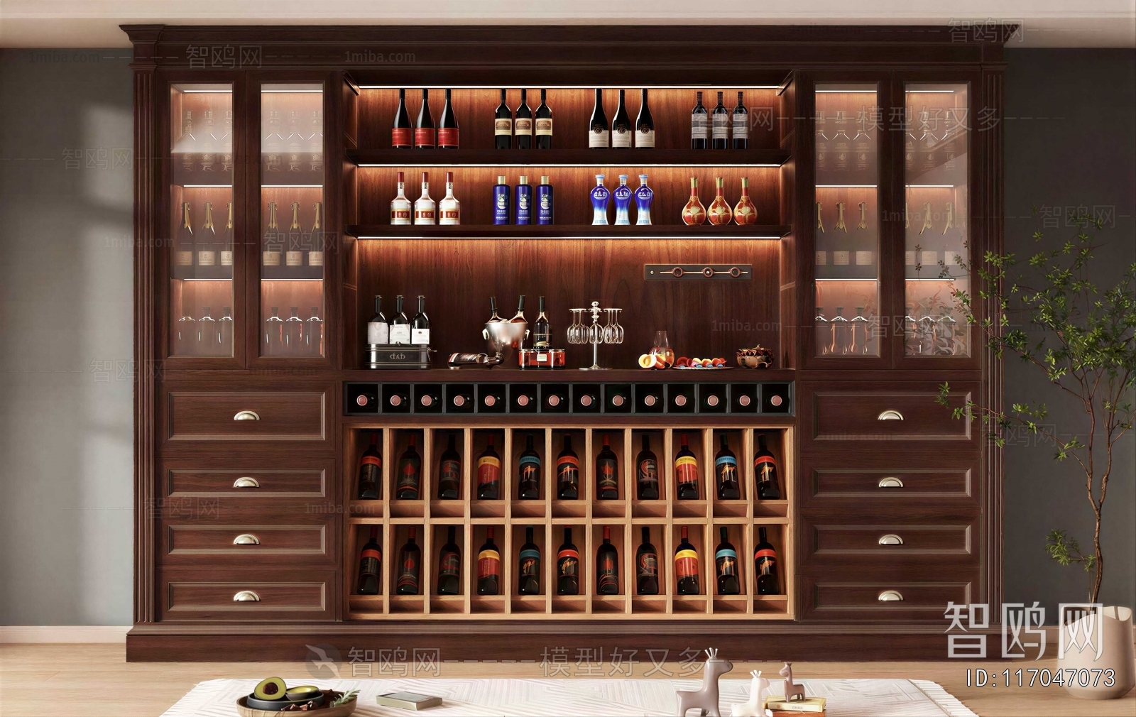 American Style Wine Cabinet