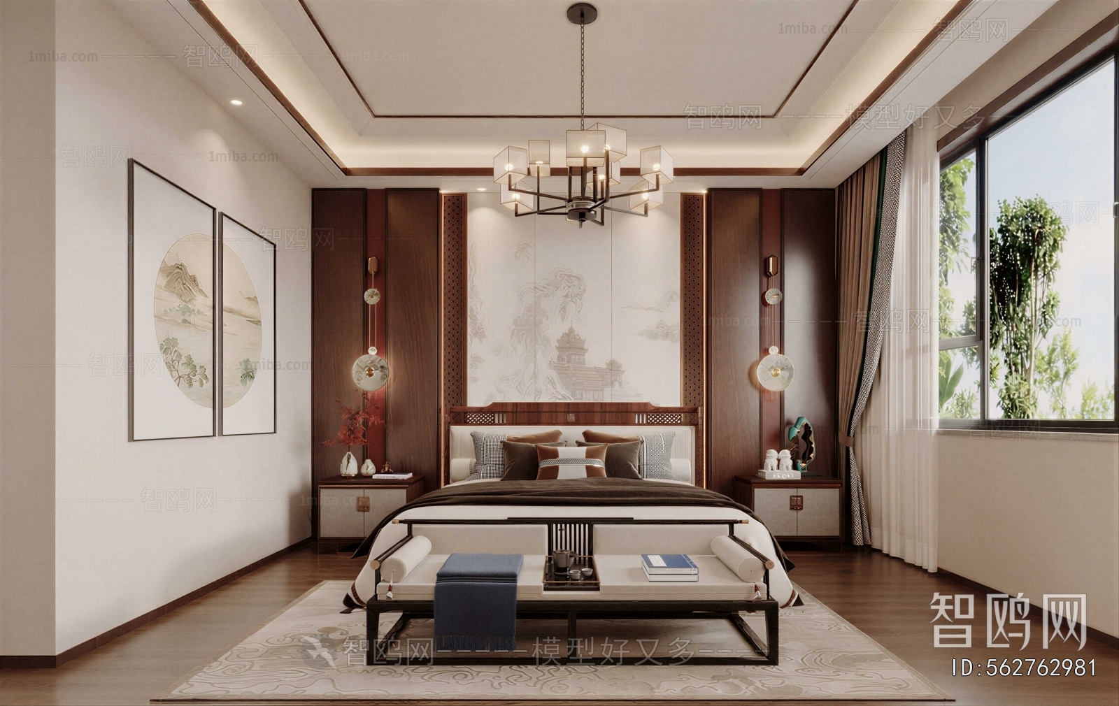 New Chinese Style Bedroom