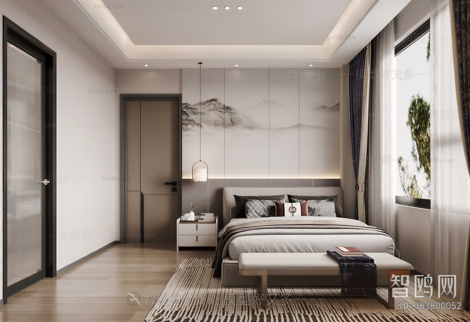 New Chinese Style Bedroom