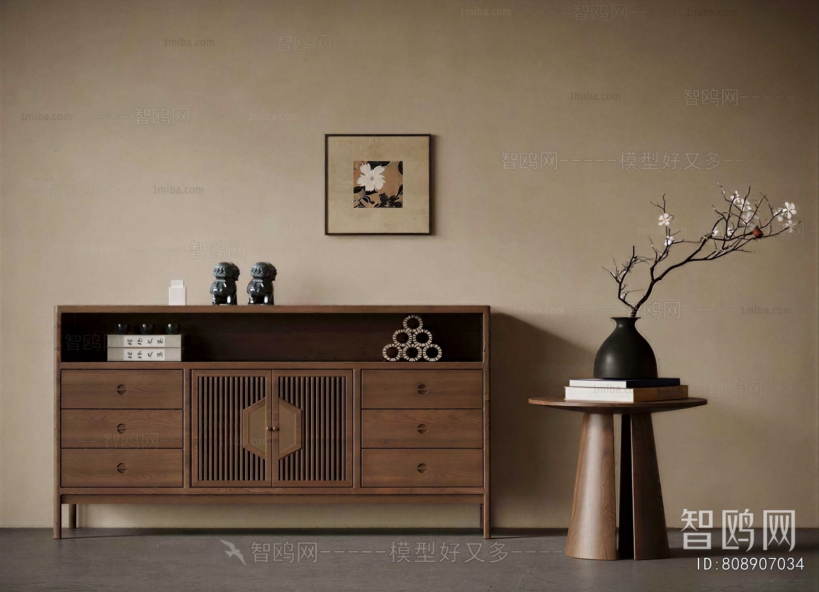 New Chinese Style Entrance Cabinet