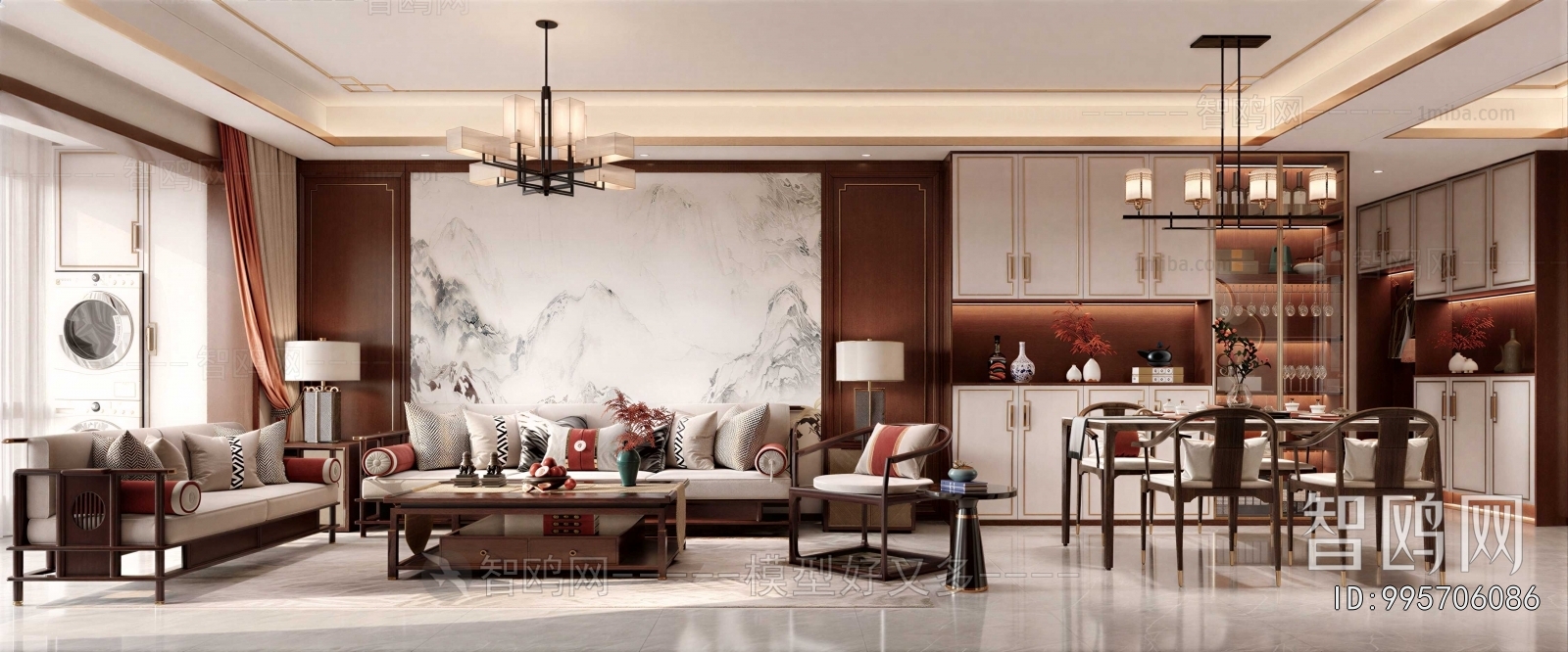 New Chinese Style A Living Room