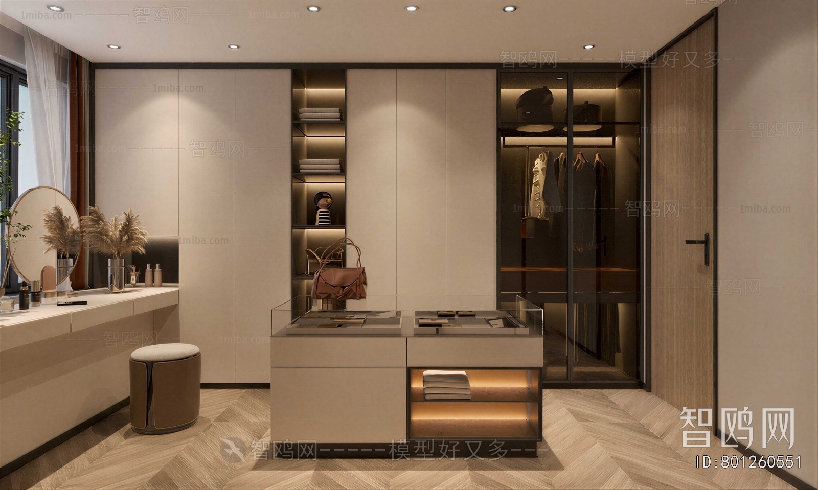 Modern Clothes Storage Area