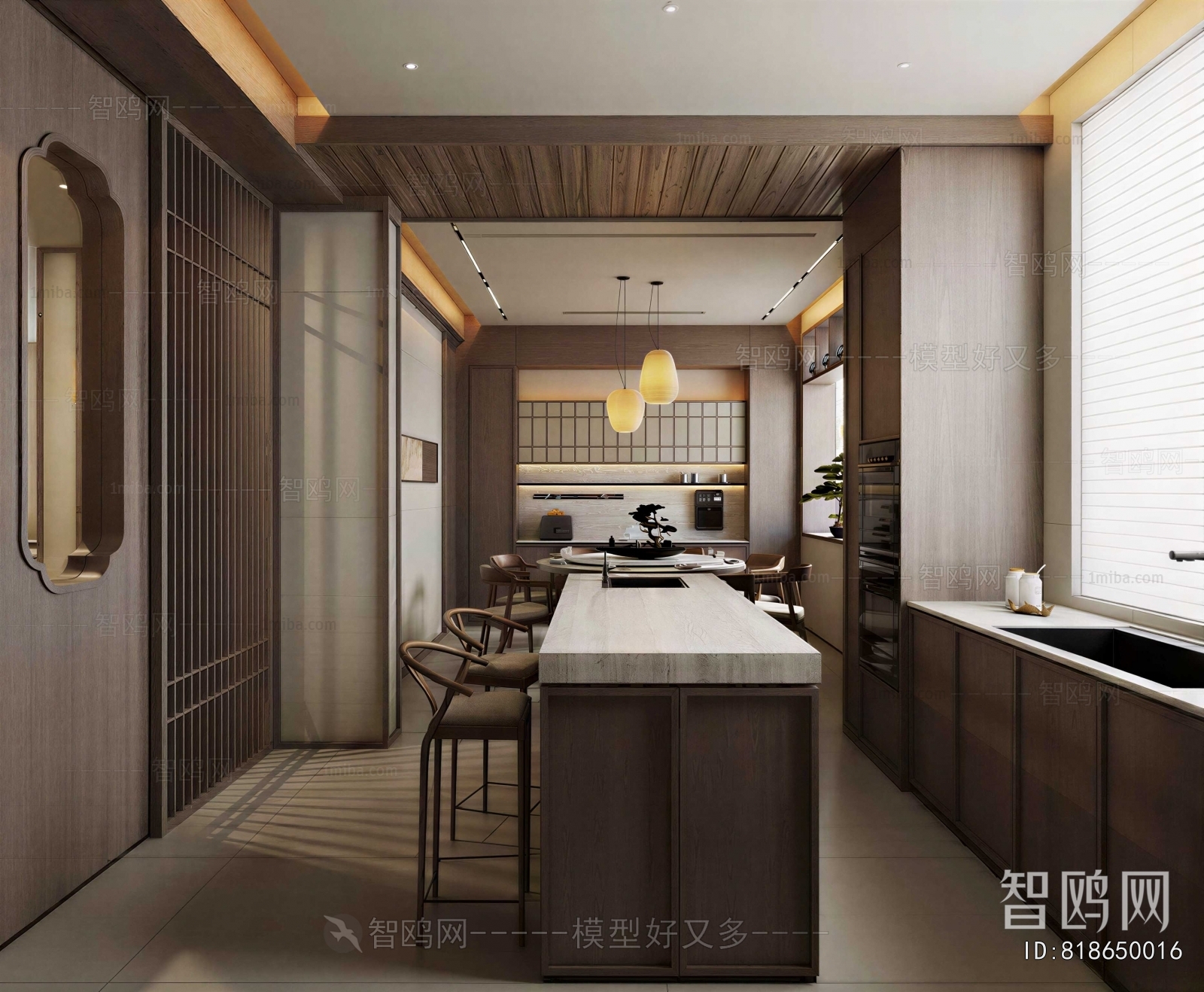New Chinese Style Open Kitchen