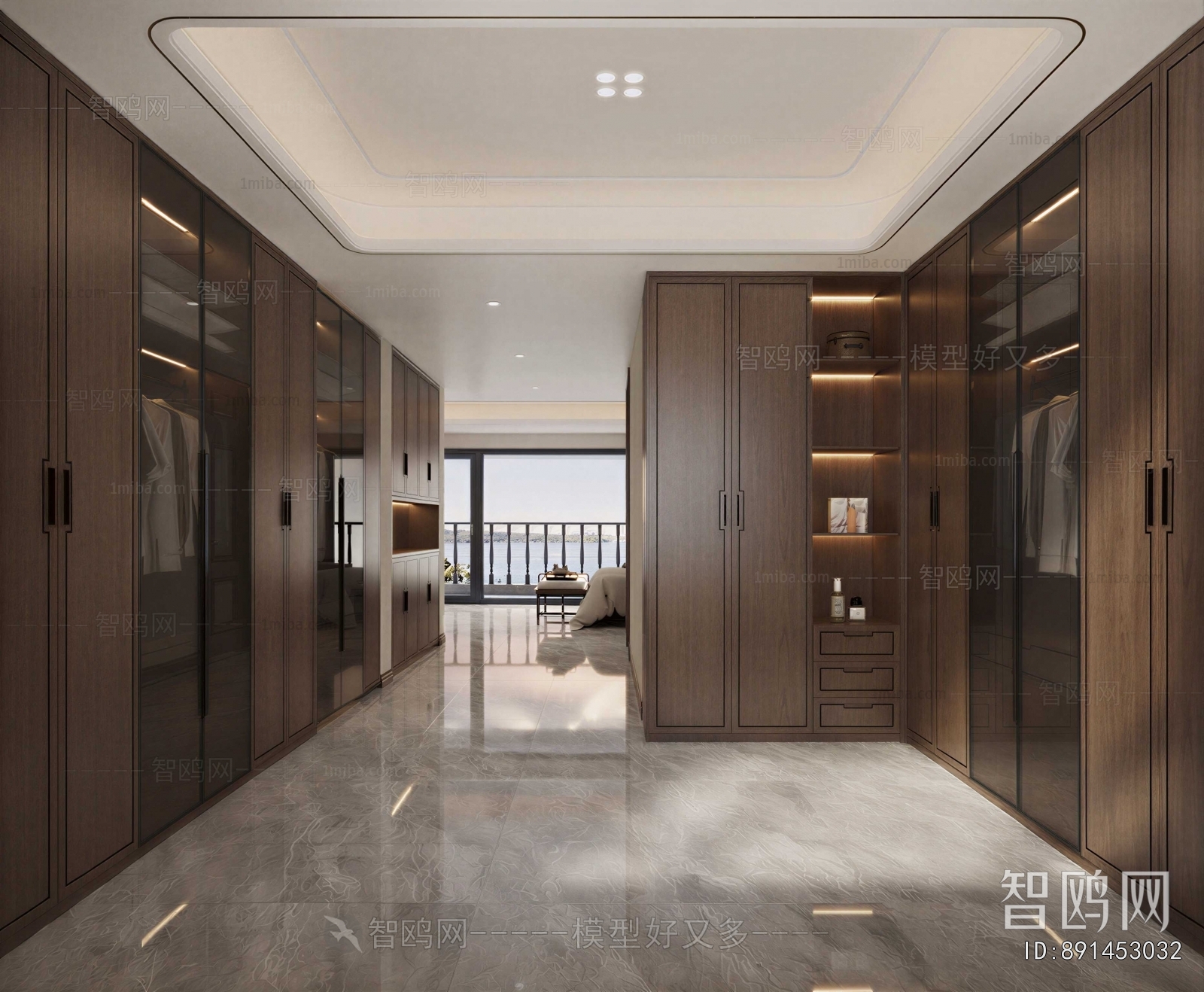 New Chinese Style Clothes Storage Area