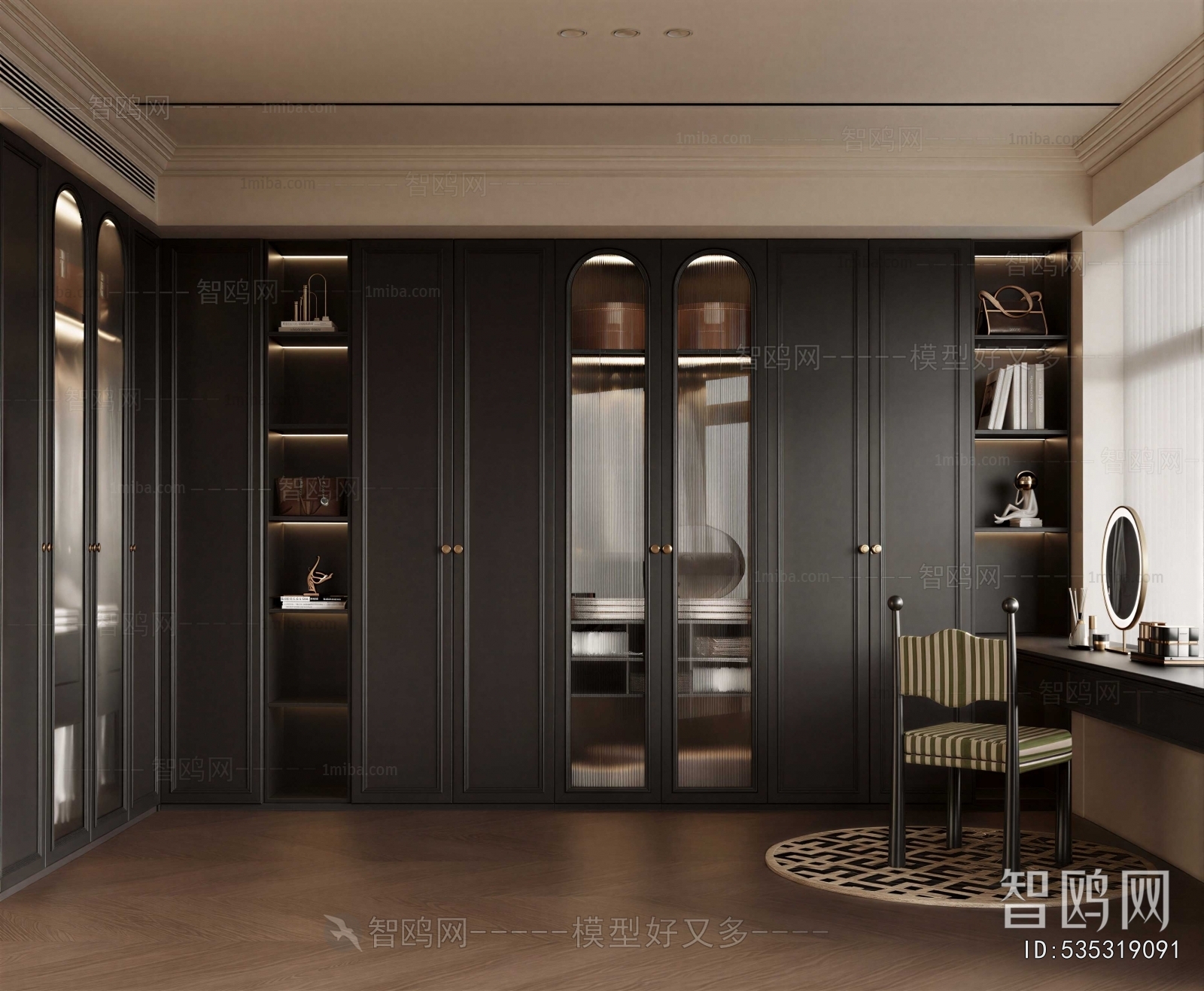 French Style Clothes Storage Area