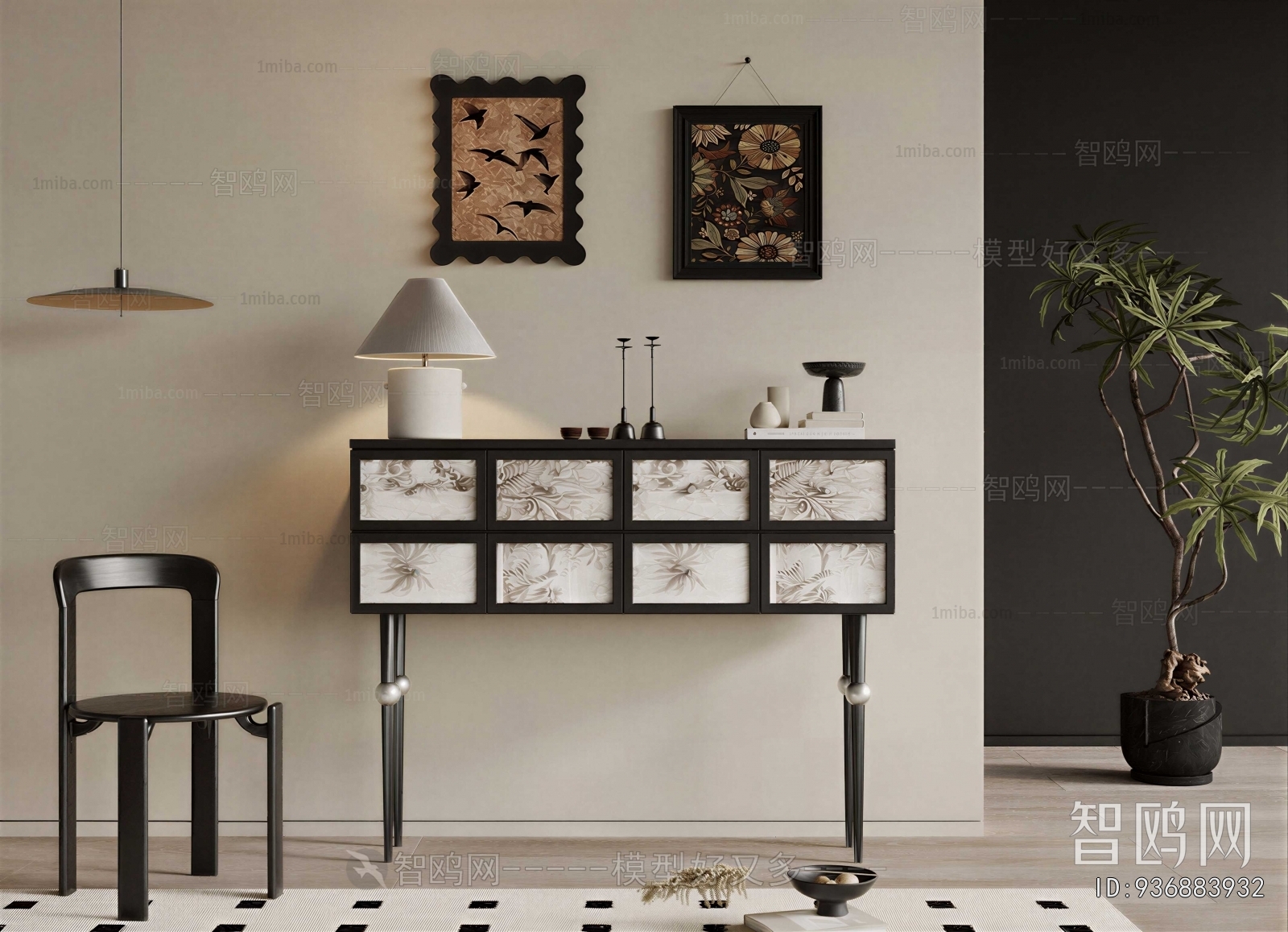 French Style Entrance Cabinet