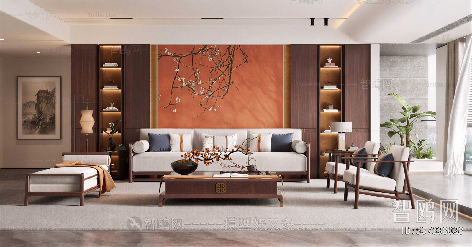 New Chinese Style A Living Room
