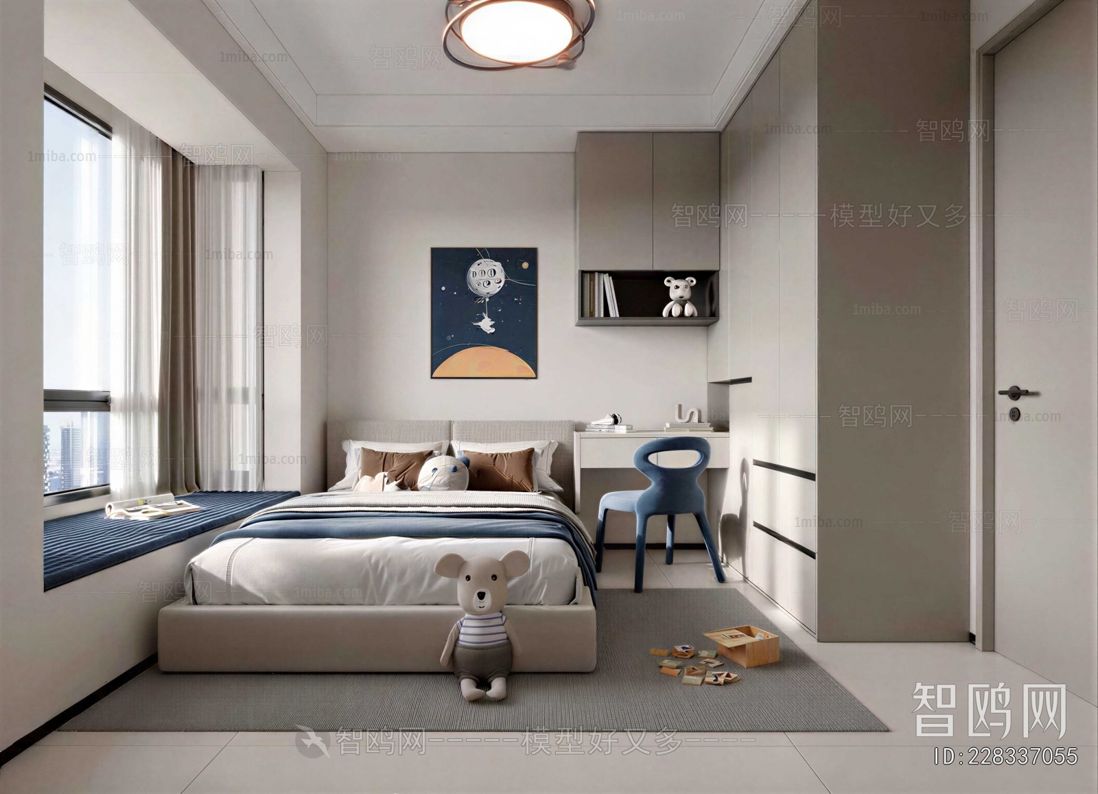 Modern Boy's Room And Son's Room