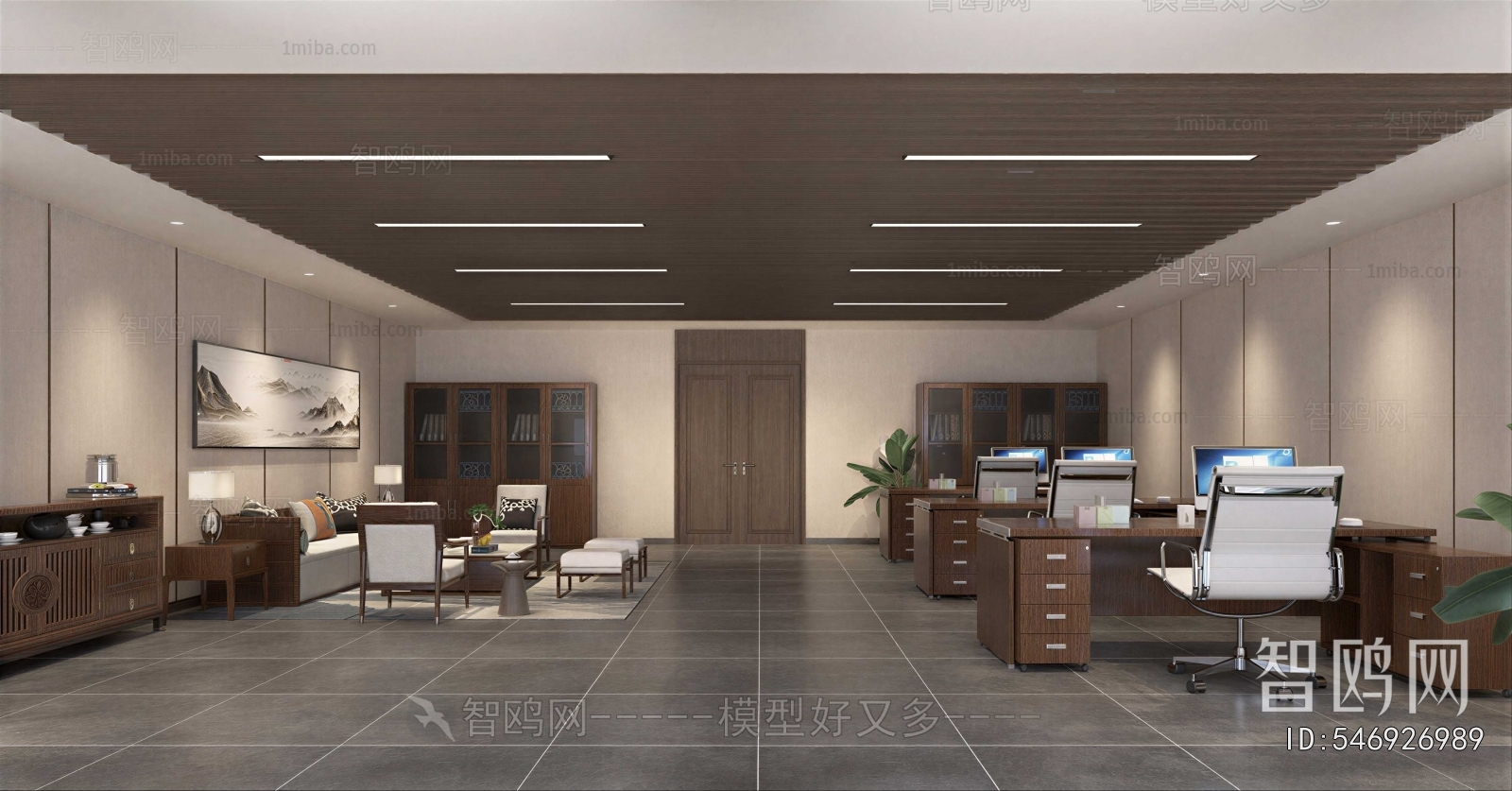 New Chinese Style Staff Area