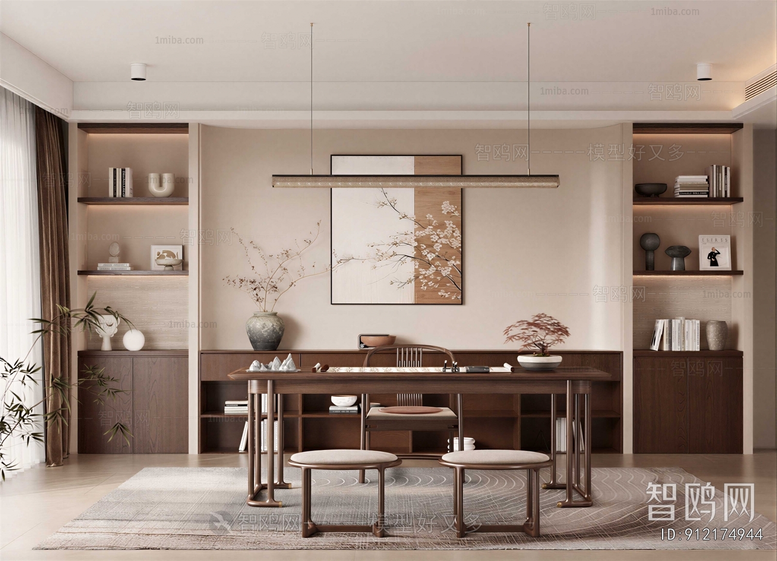 New Chinese Style Study Space