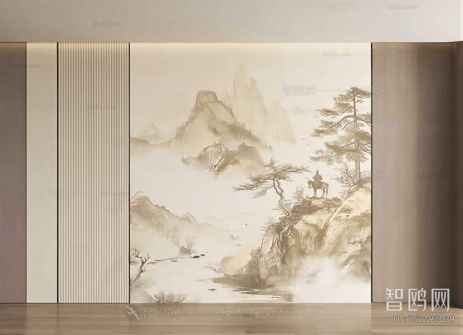 New Chinese Style TV Wall