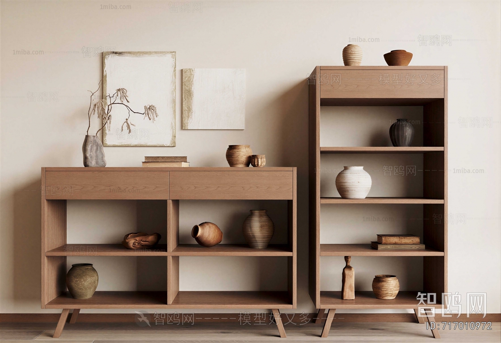 Wabi-sabi Style Shelving