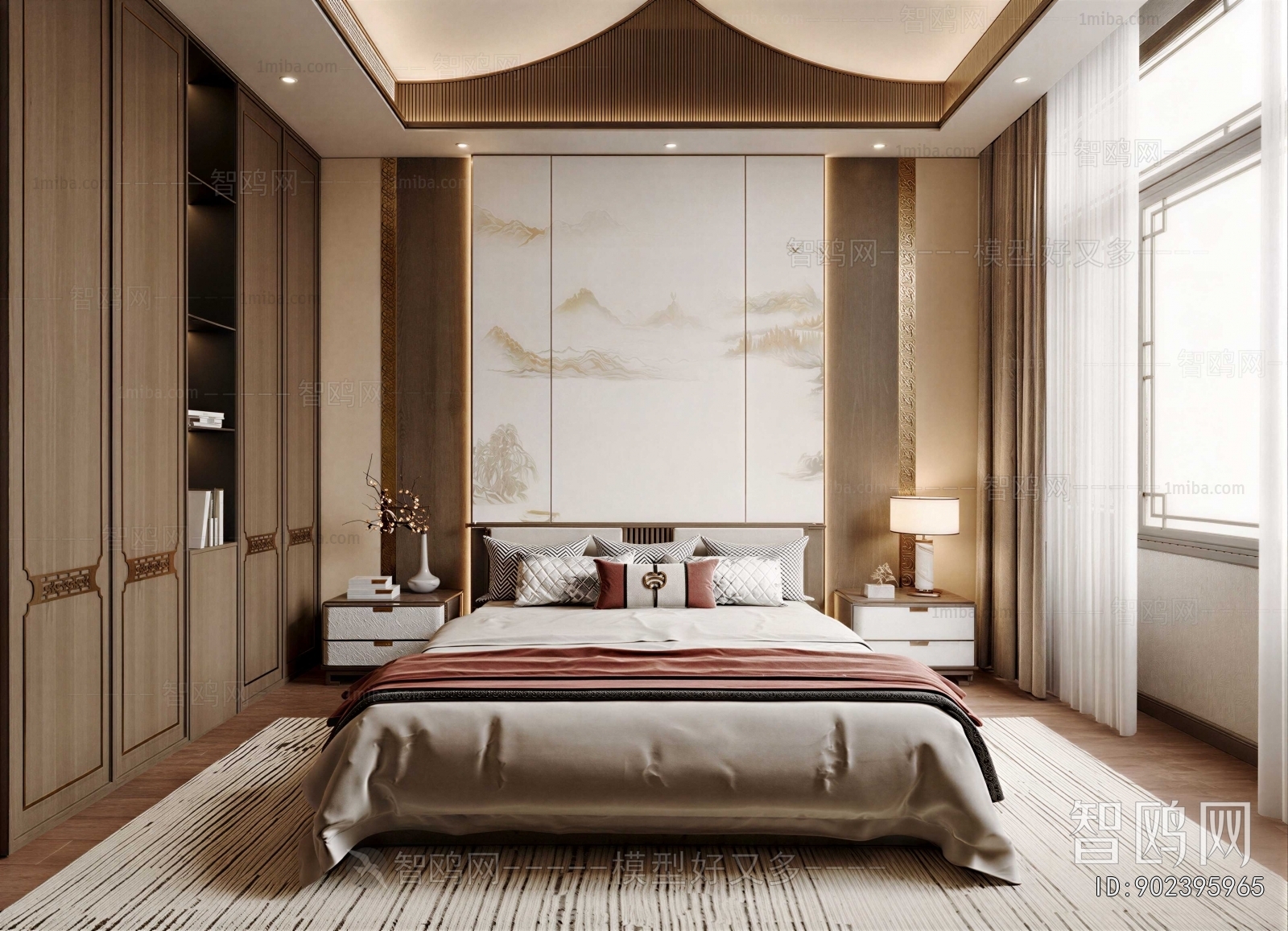 New Chinese Style Bedroom