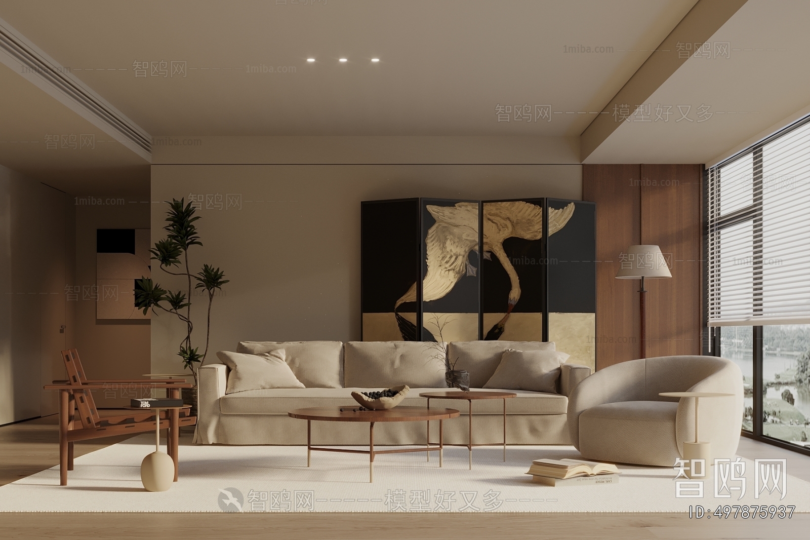 Wabi-sabi Style A Living Room