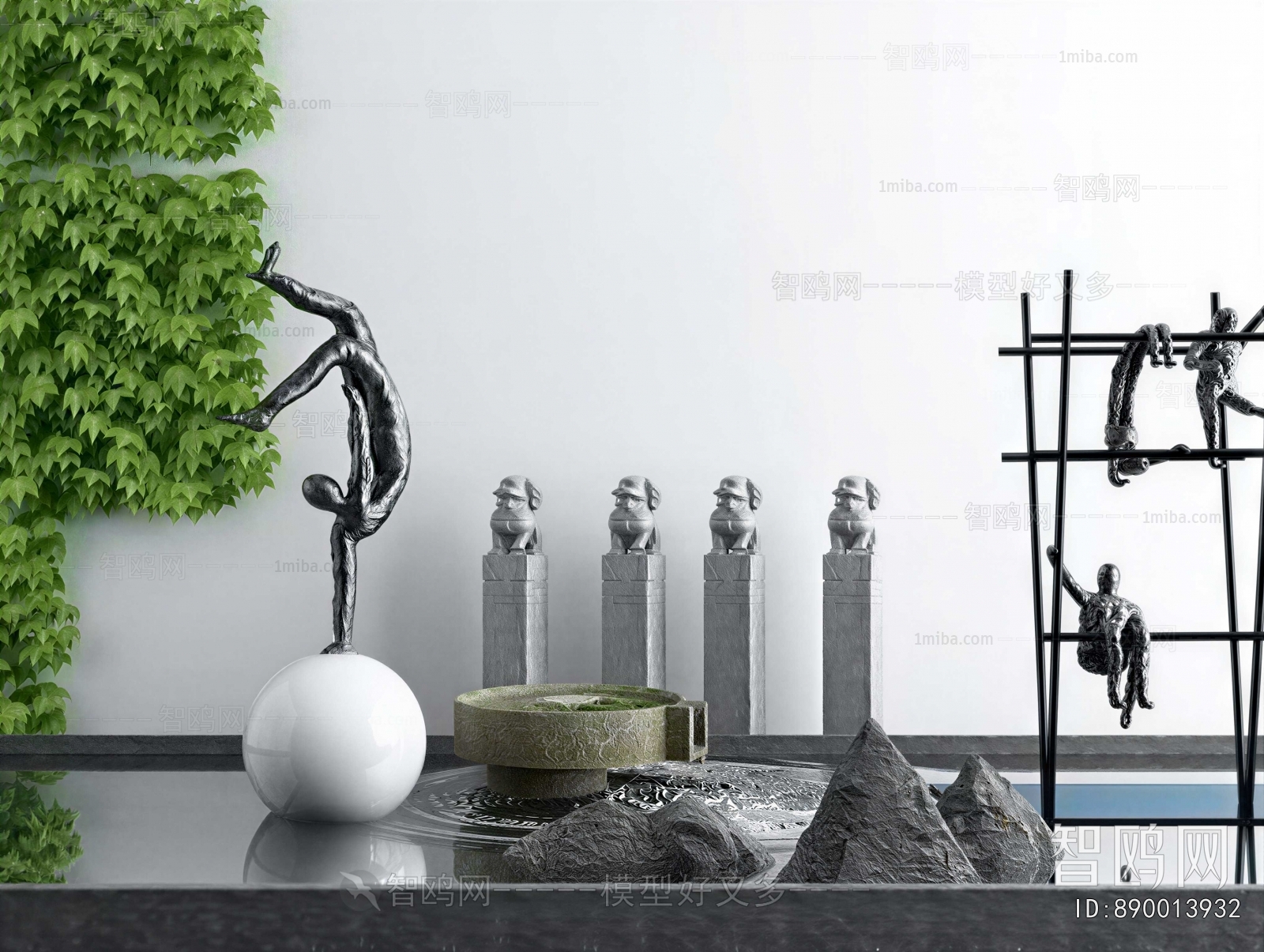 New Chinese Style Rockery Waterscape