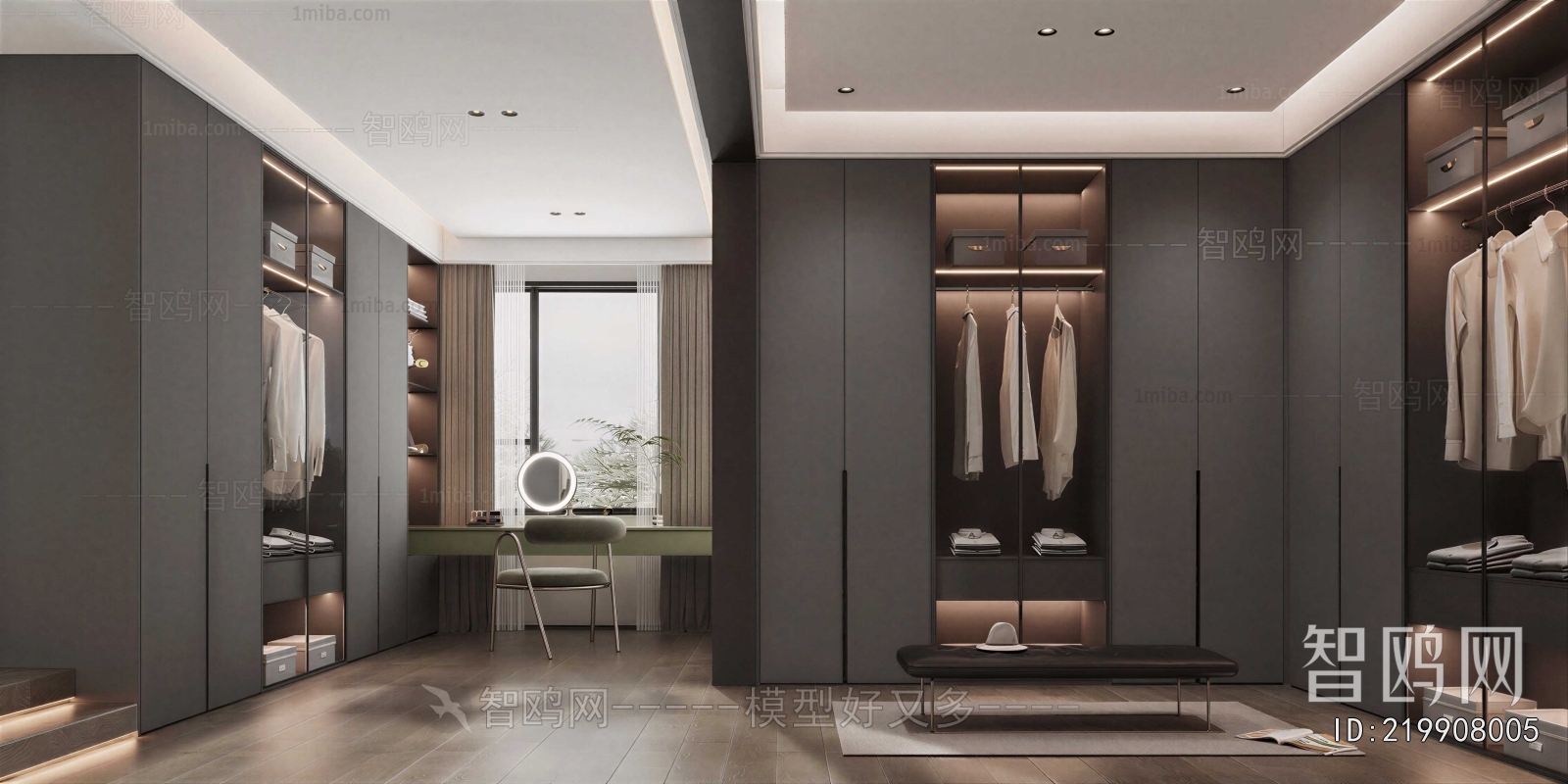 Modern Clothes Storage Area