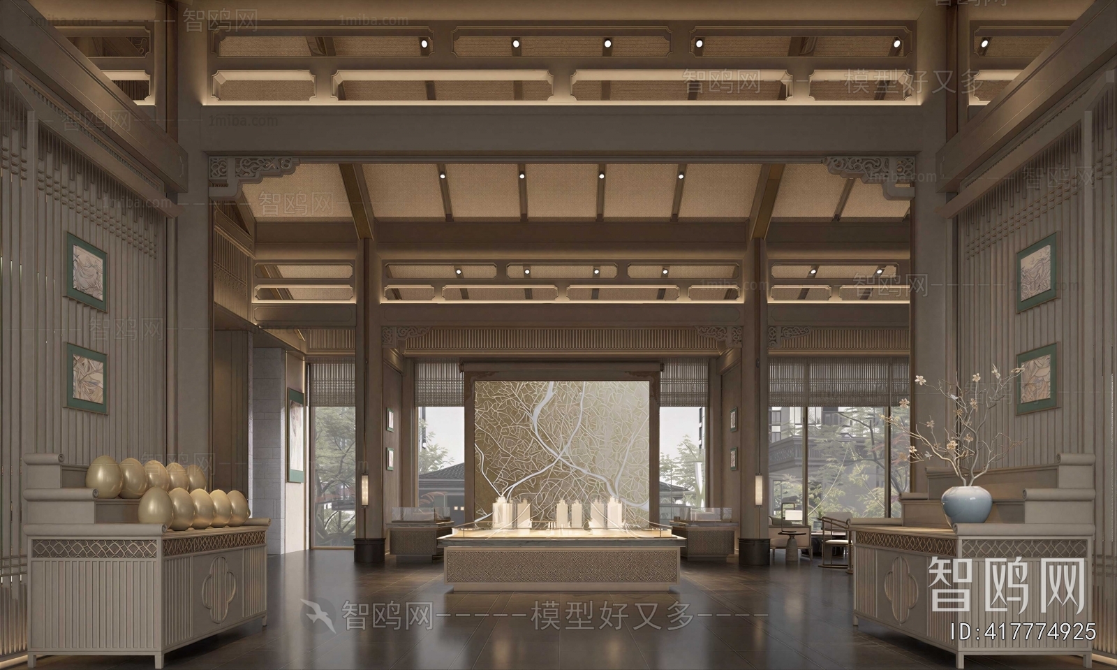 New Chinese Style Sand Table Area