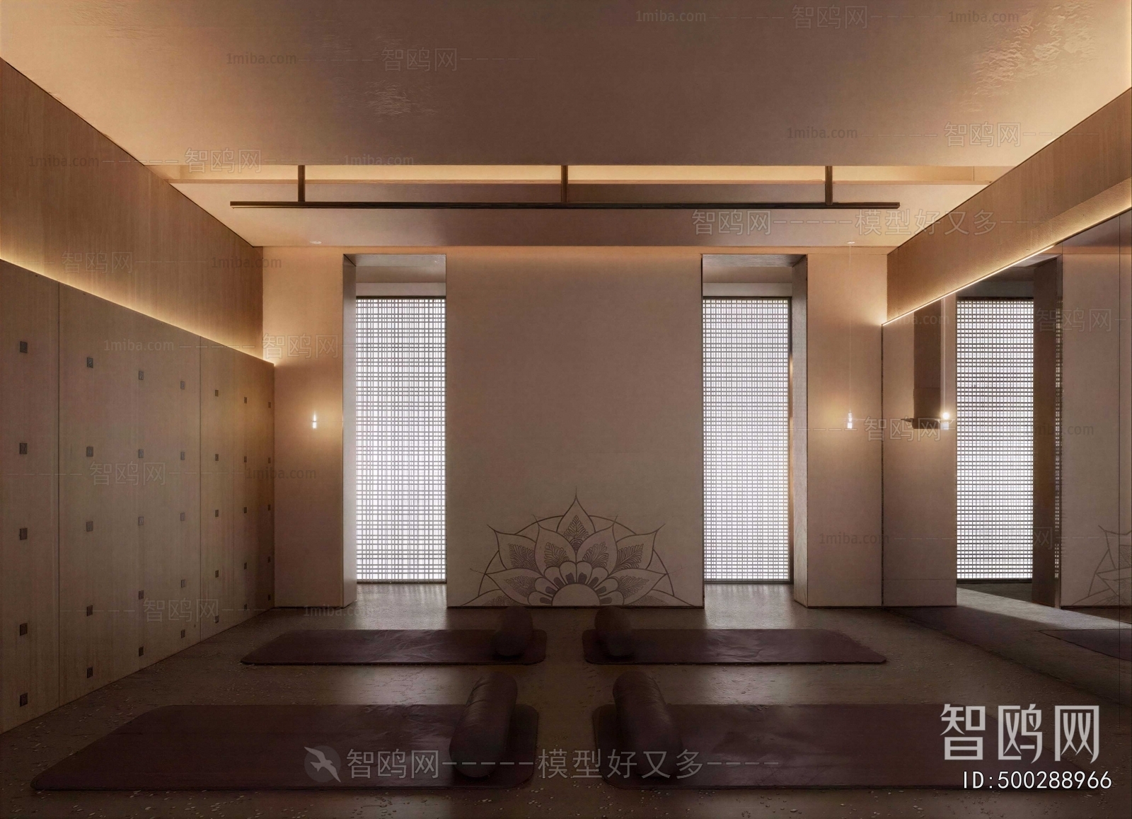 New Chinese Style Yoga Room