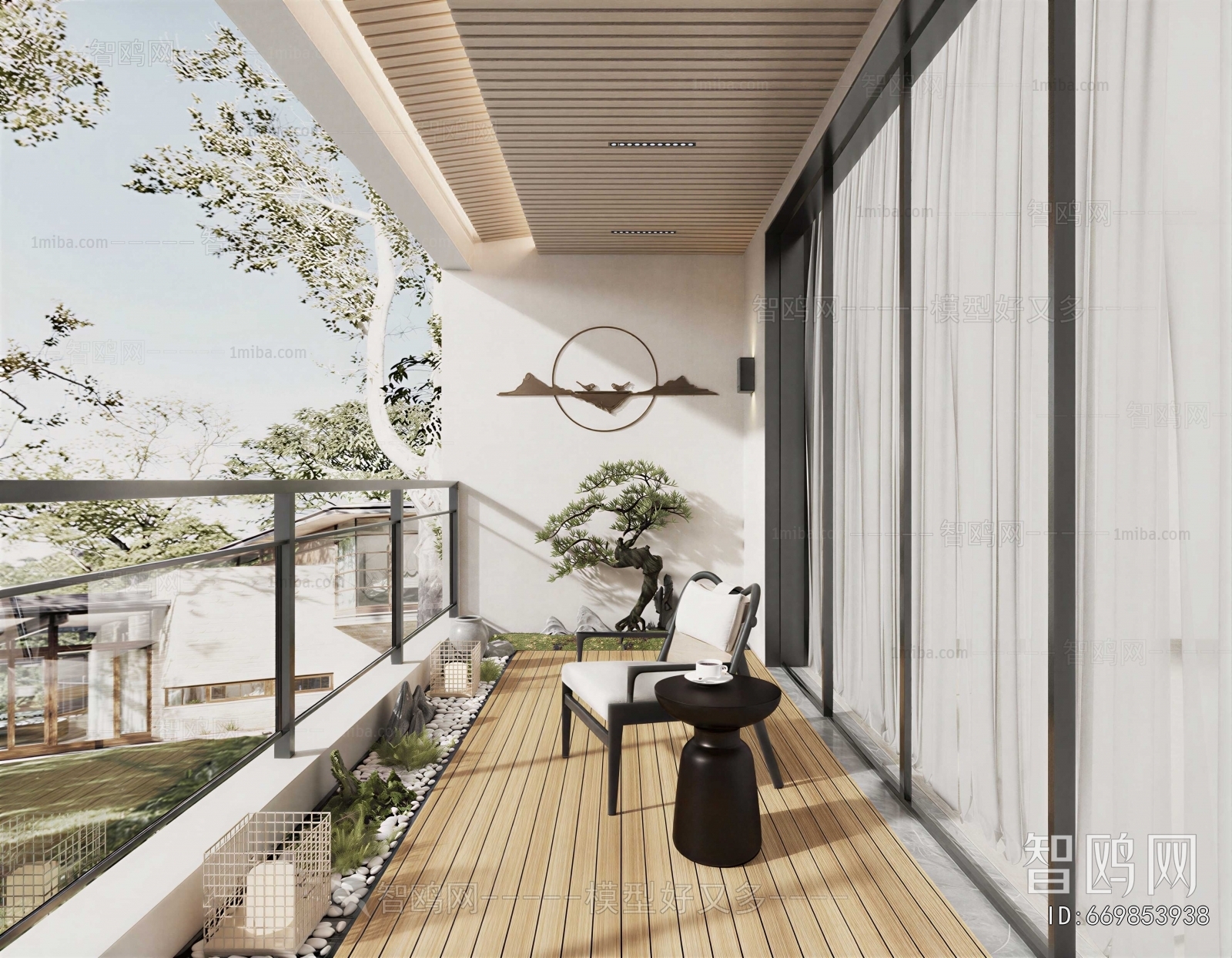 New Chinese Style Leisure Balcony