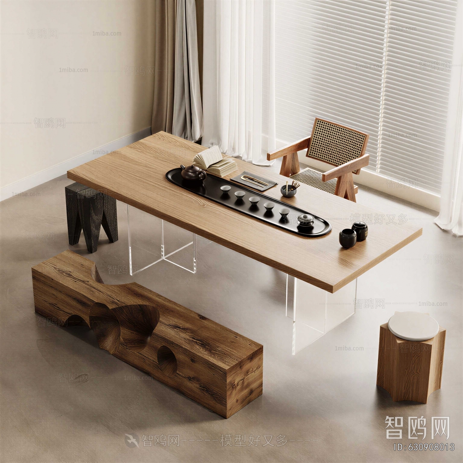 Wabi-sabi Style Tea Tables And Chairs