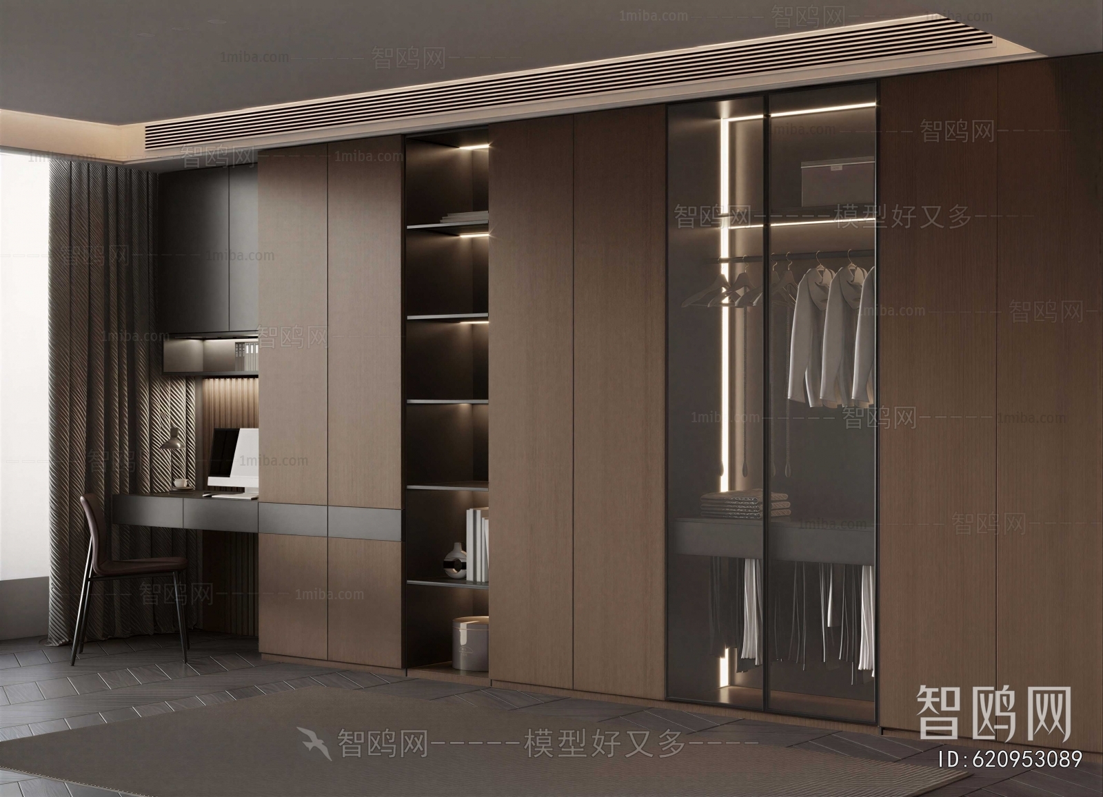 Modern Clothes Storage Area