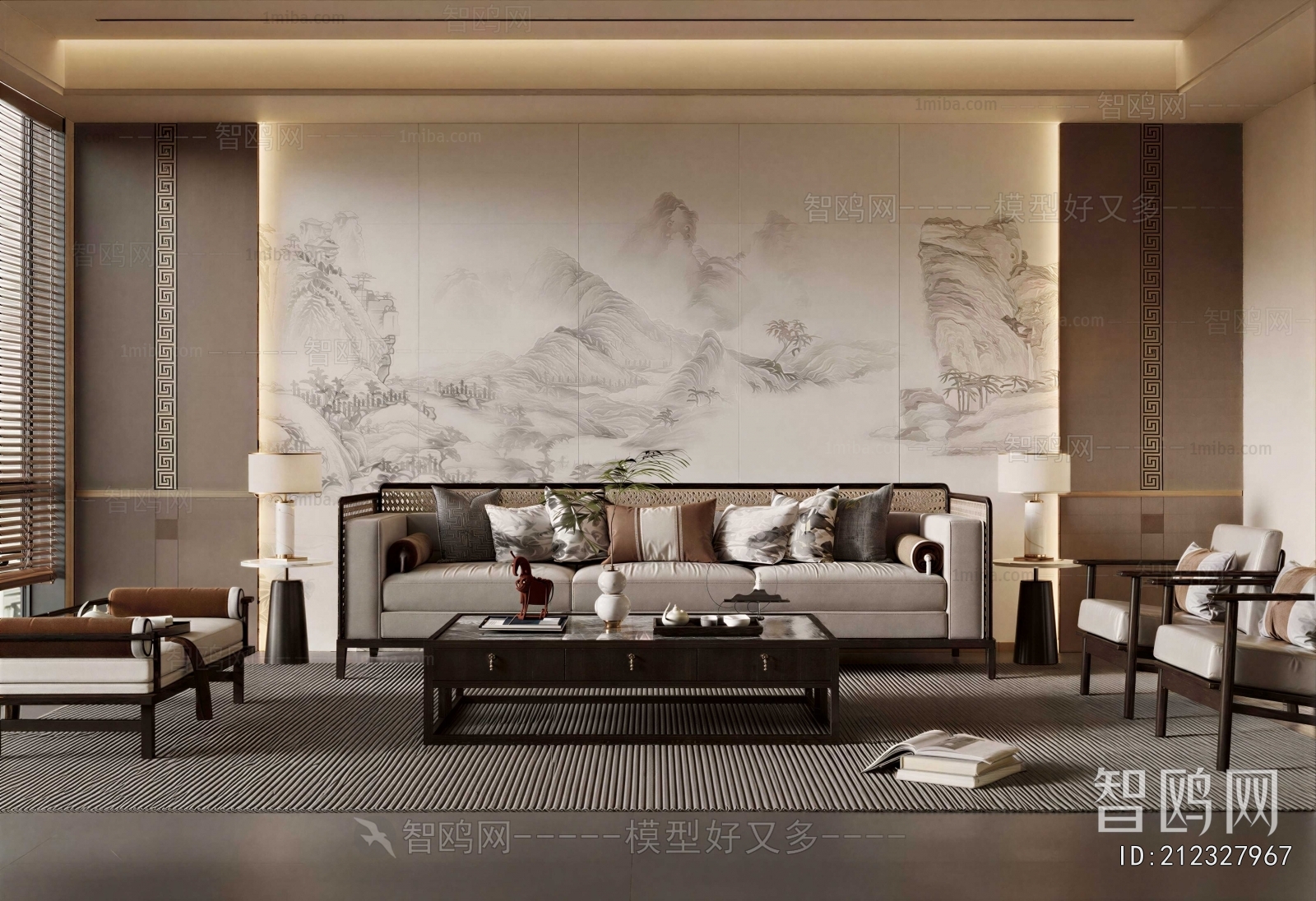 New Chinese Style A Living Room