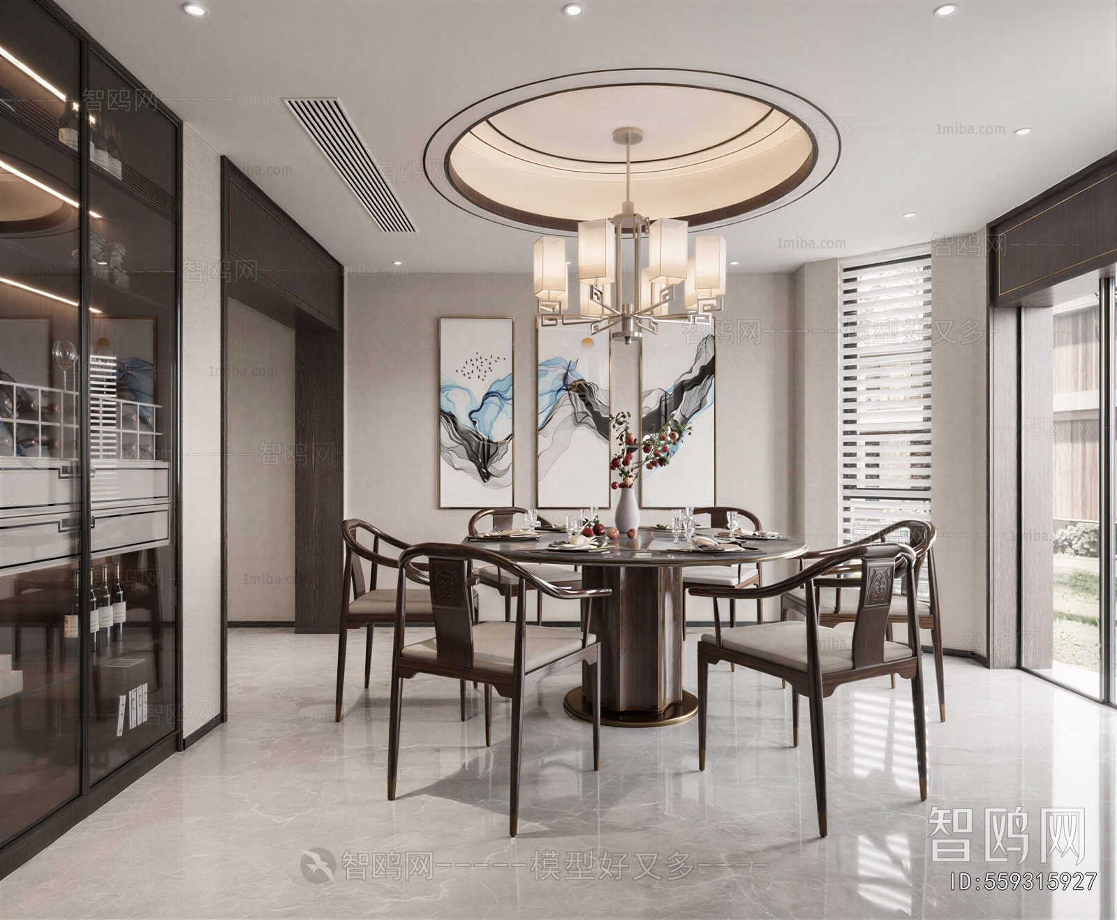 New Chinese Style Dining Room