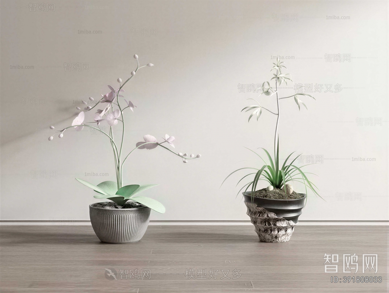 Modern Potted Green Plant