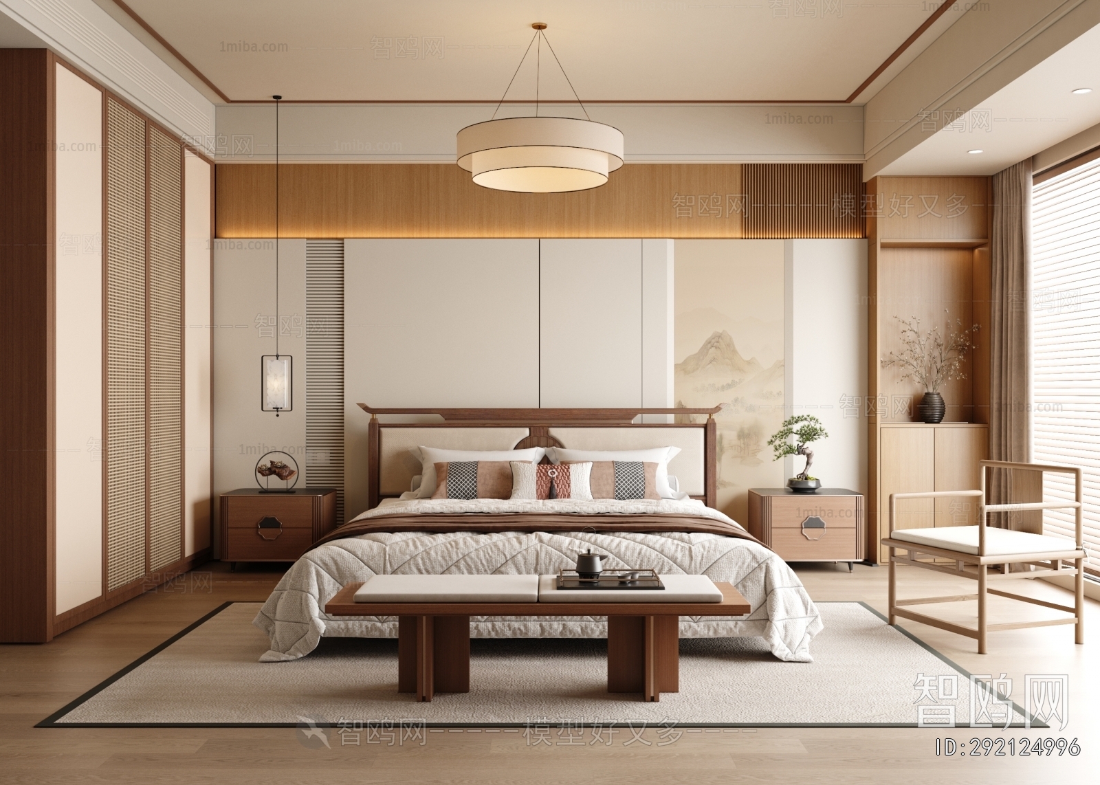 New Chinese Style Bedroom