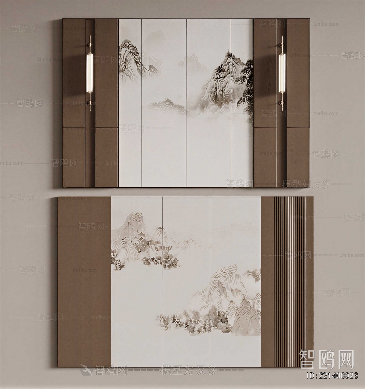 New Chinese Style TV Wall