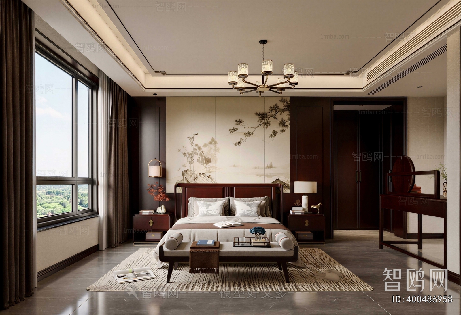 New Chinese Style Bedroom