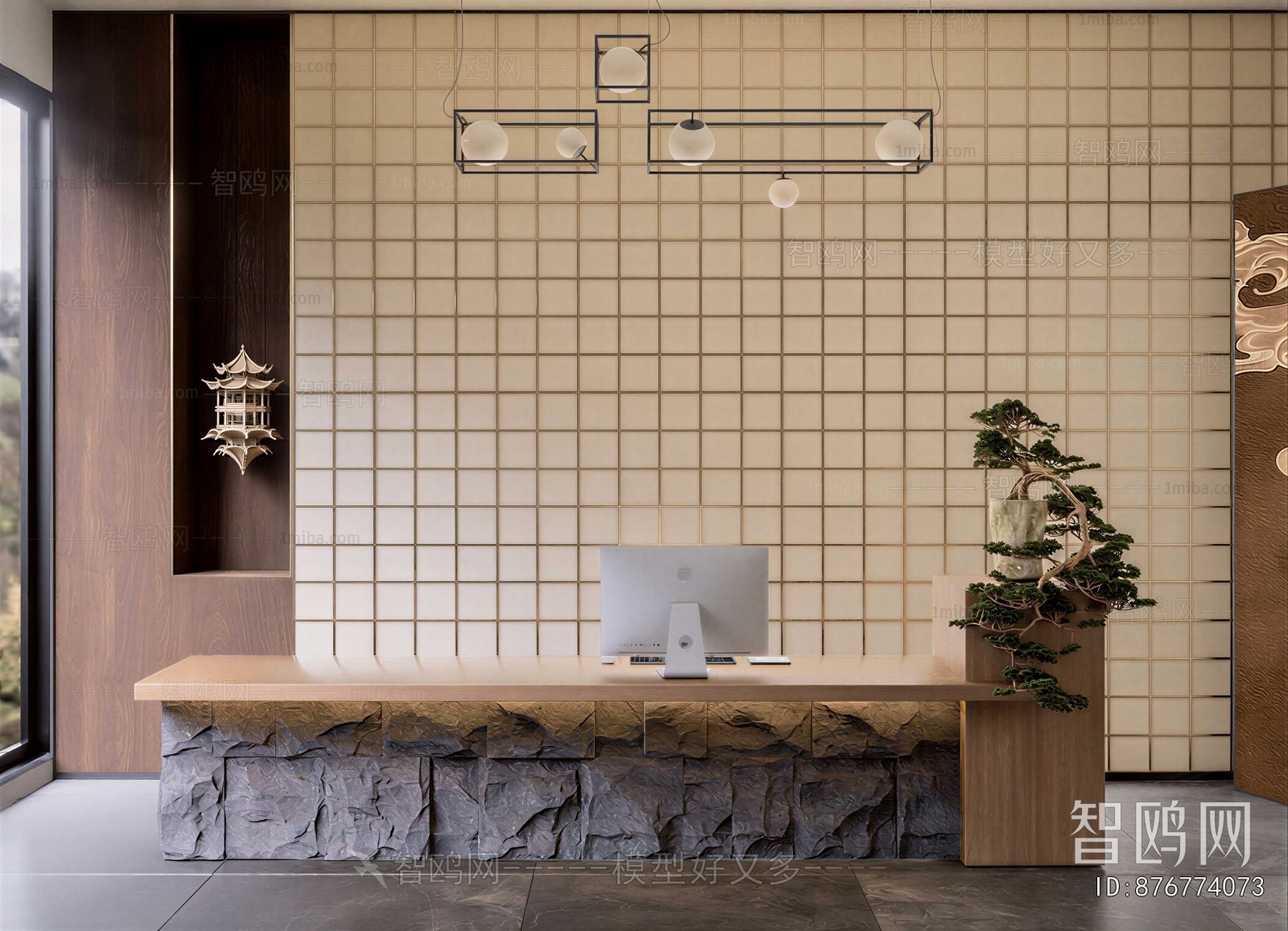 New Chinese Style Reception Desk