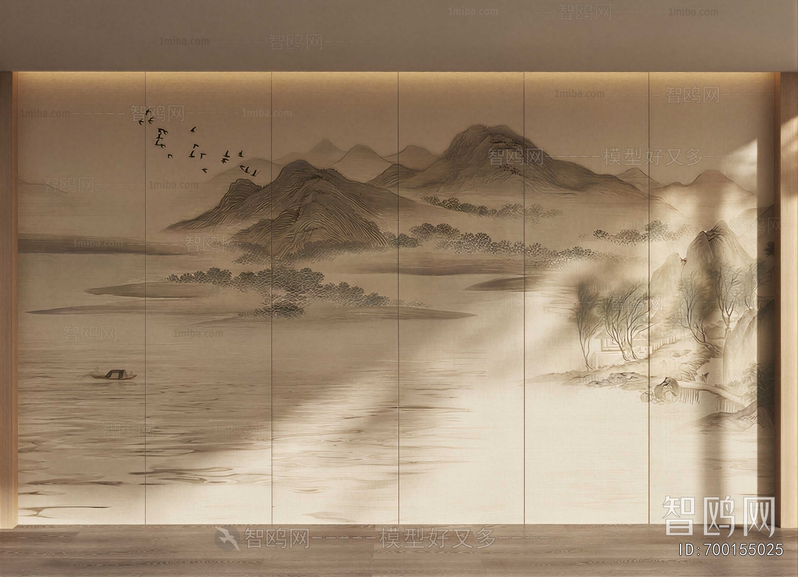 New Chinese Style TV Wall