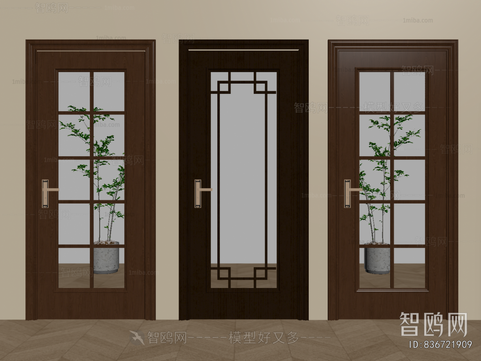 New Chinese Style Single Door
