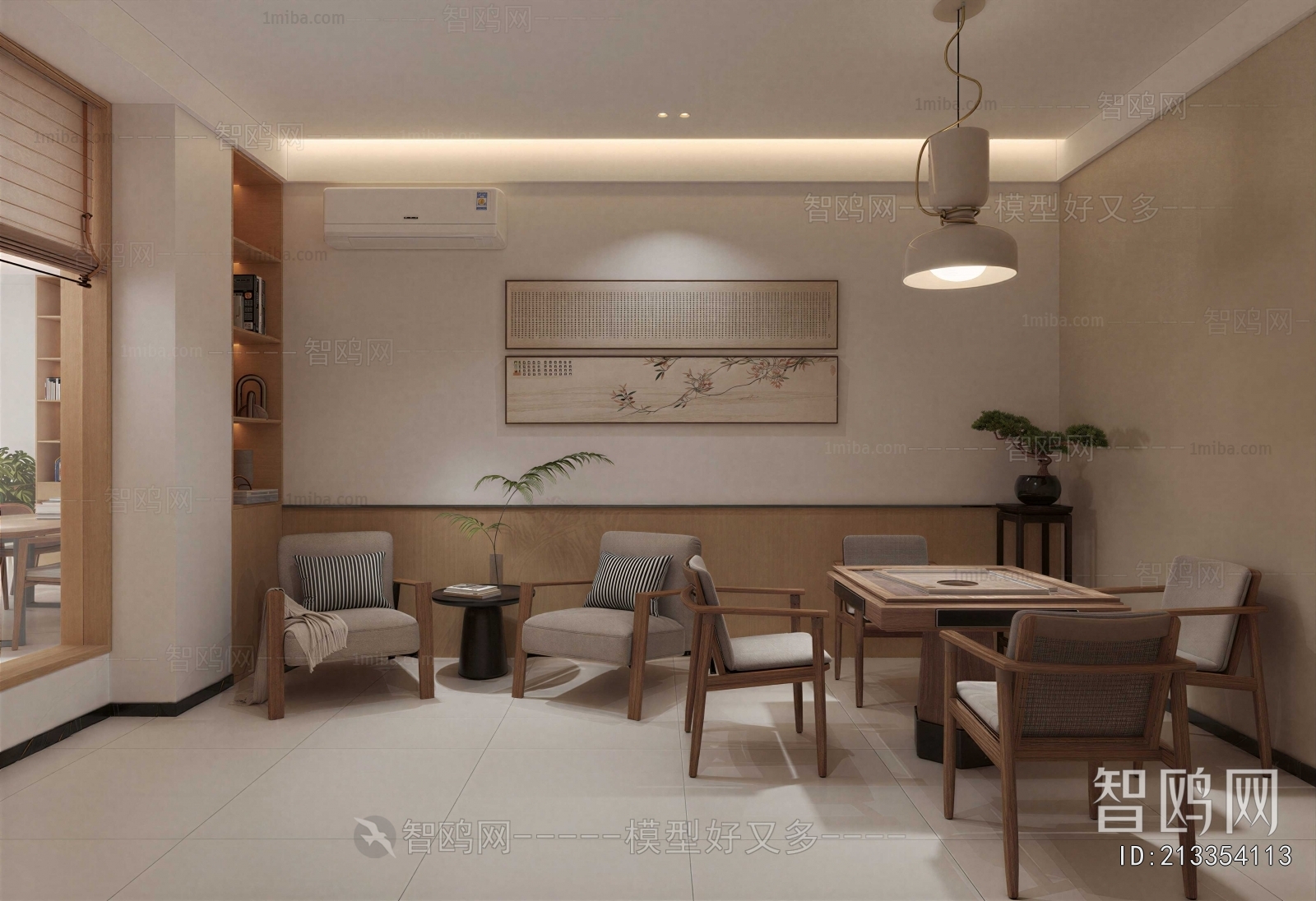 New Chinese Style Chess And Card Room