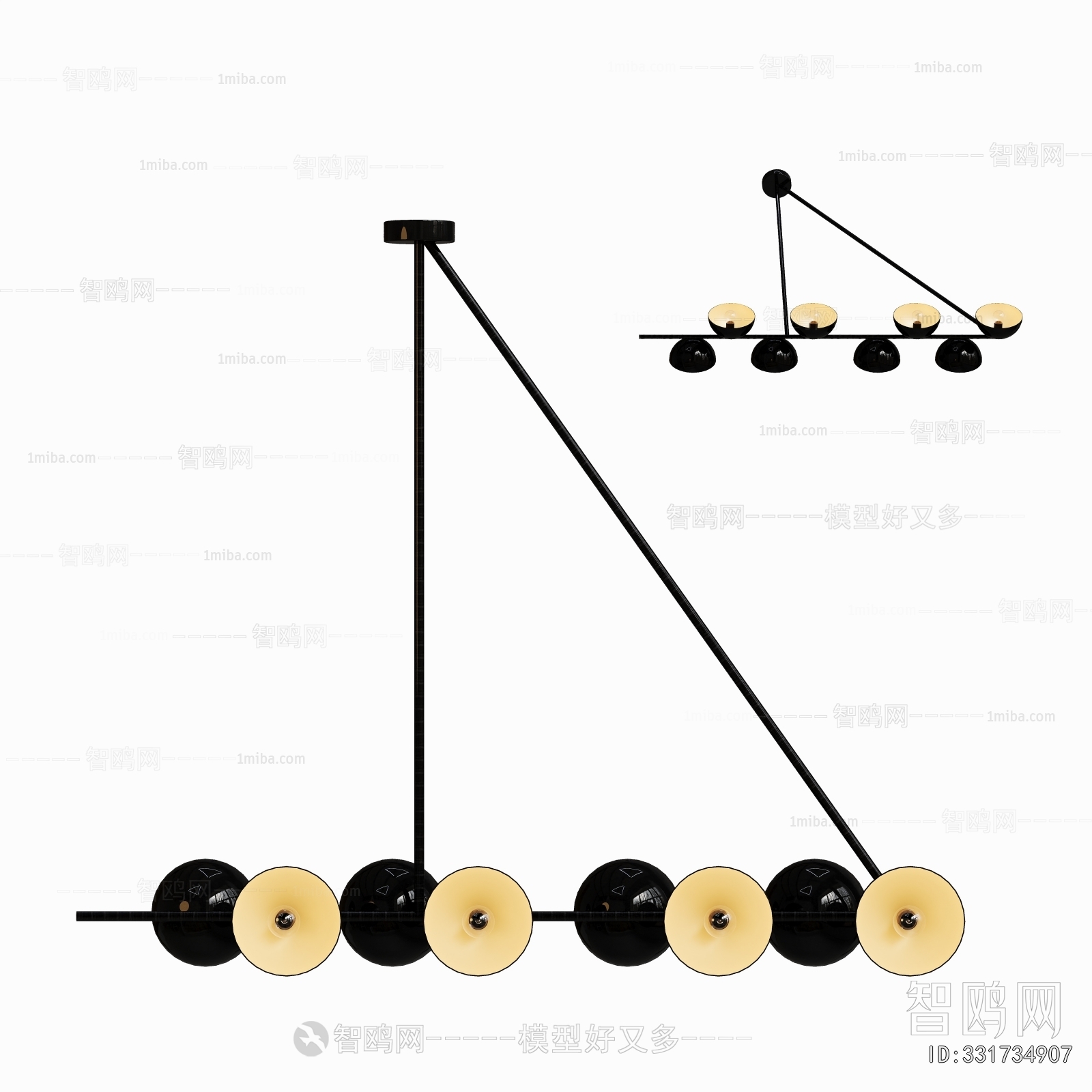 Modern Long Chandelier