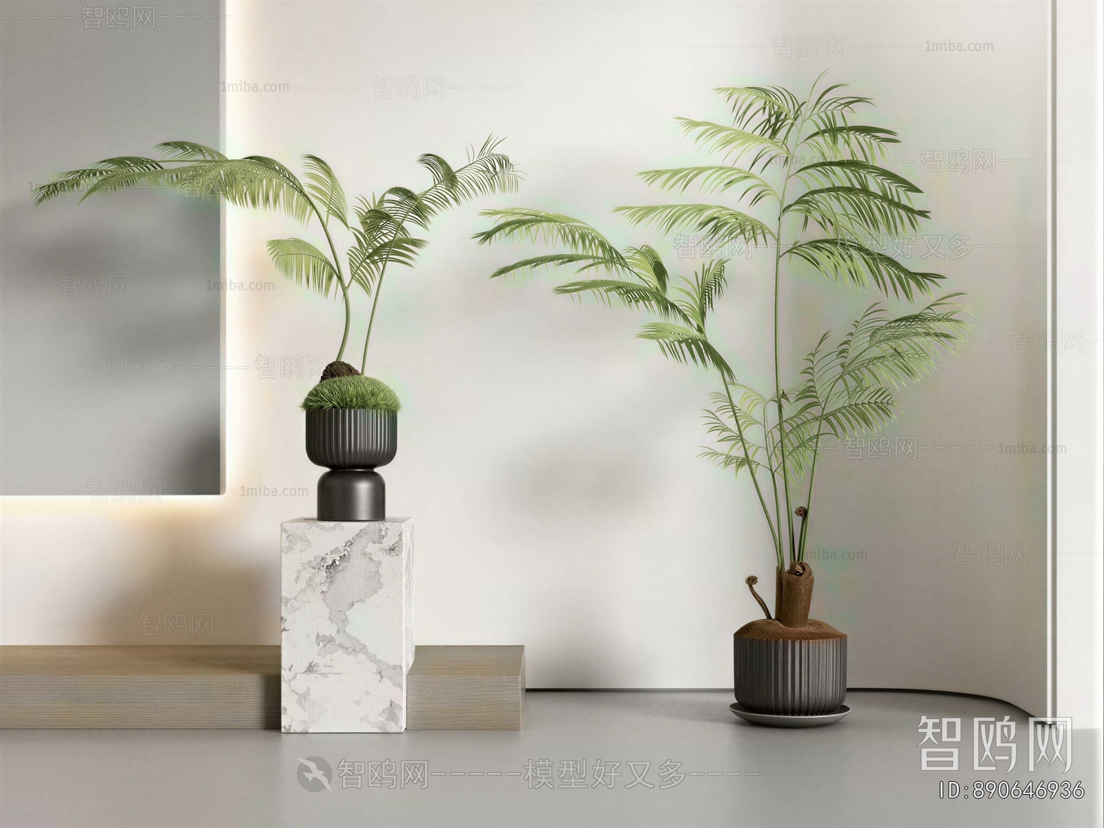 New Chinese Style Potted Green Plant