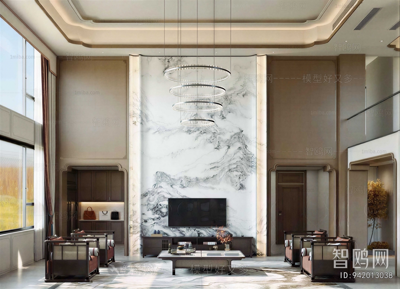 New Chinese Style A Living Room