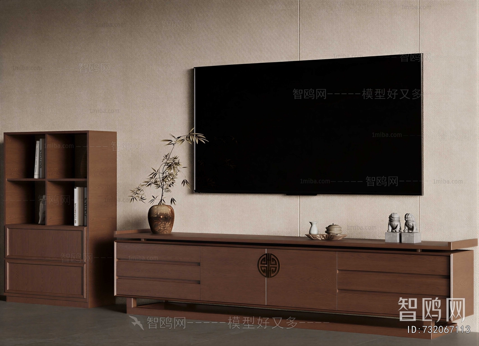 New Chinese Style TV Cabinet