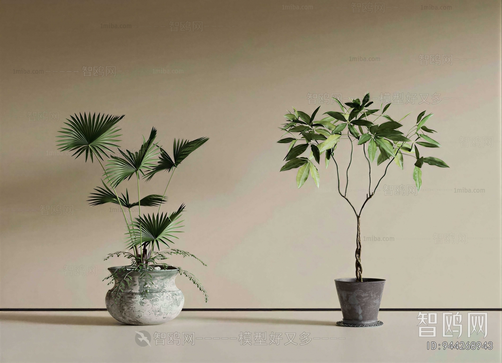 New Chinese Style Ground Green Plant Potted Plants