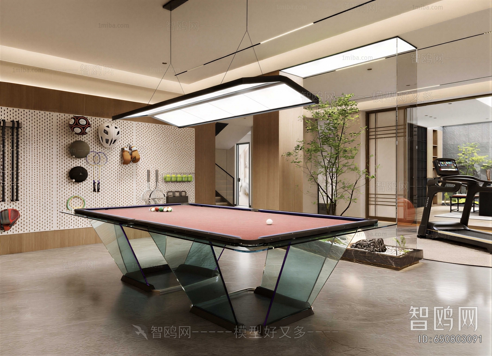 Modern Billiards Room
