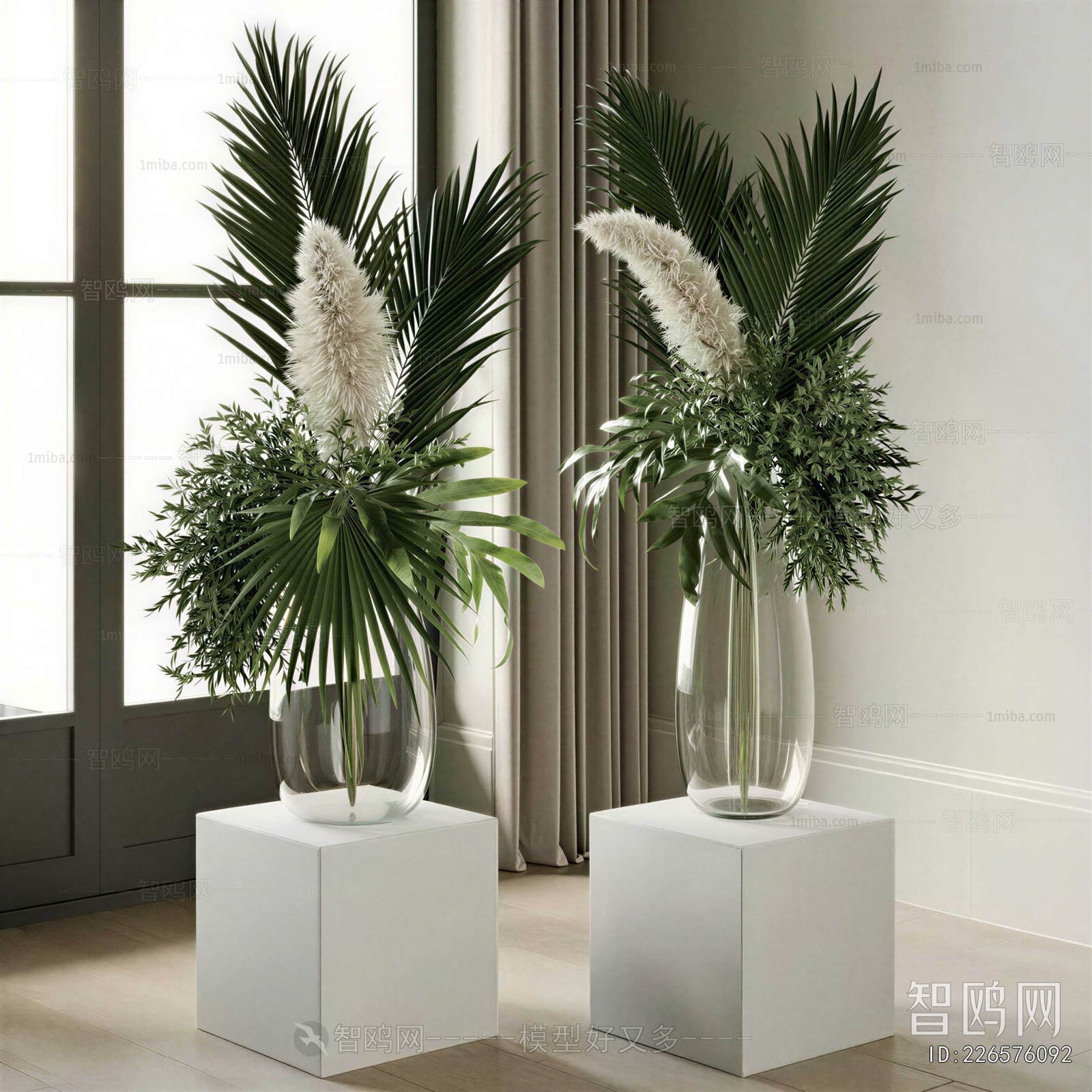 Modern Potted Green Plant