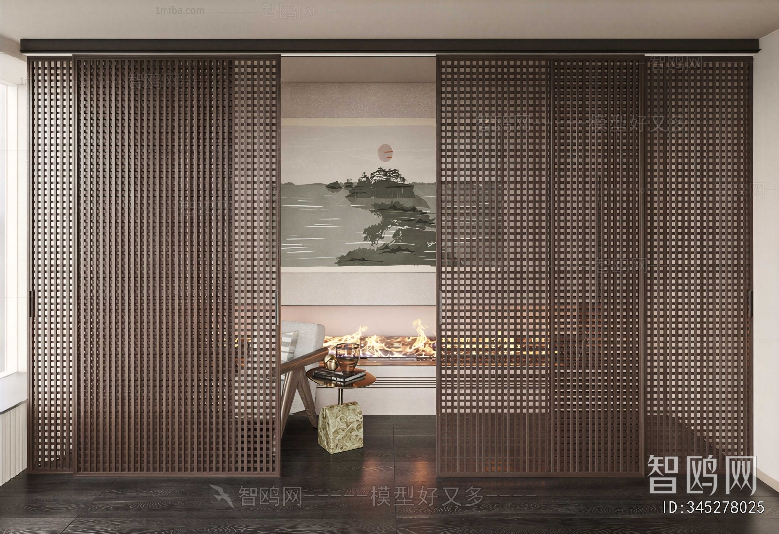 New Chinese Style Sliding Door