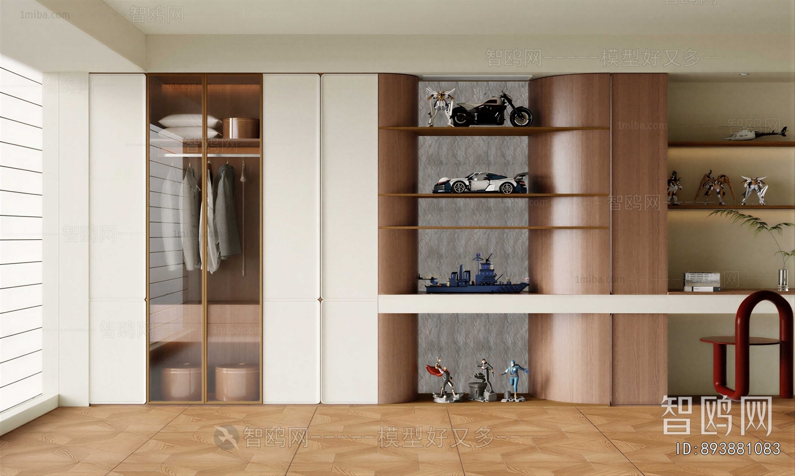 Modern Clothes Storage Area