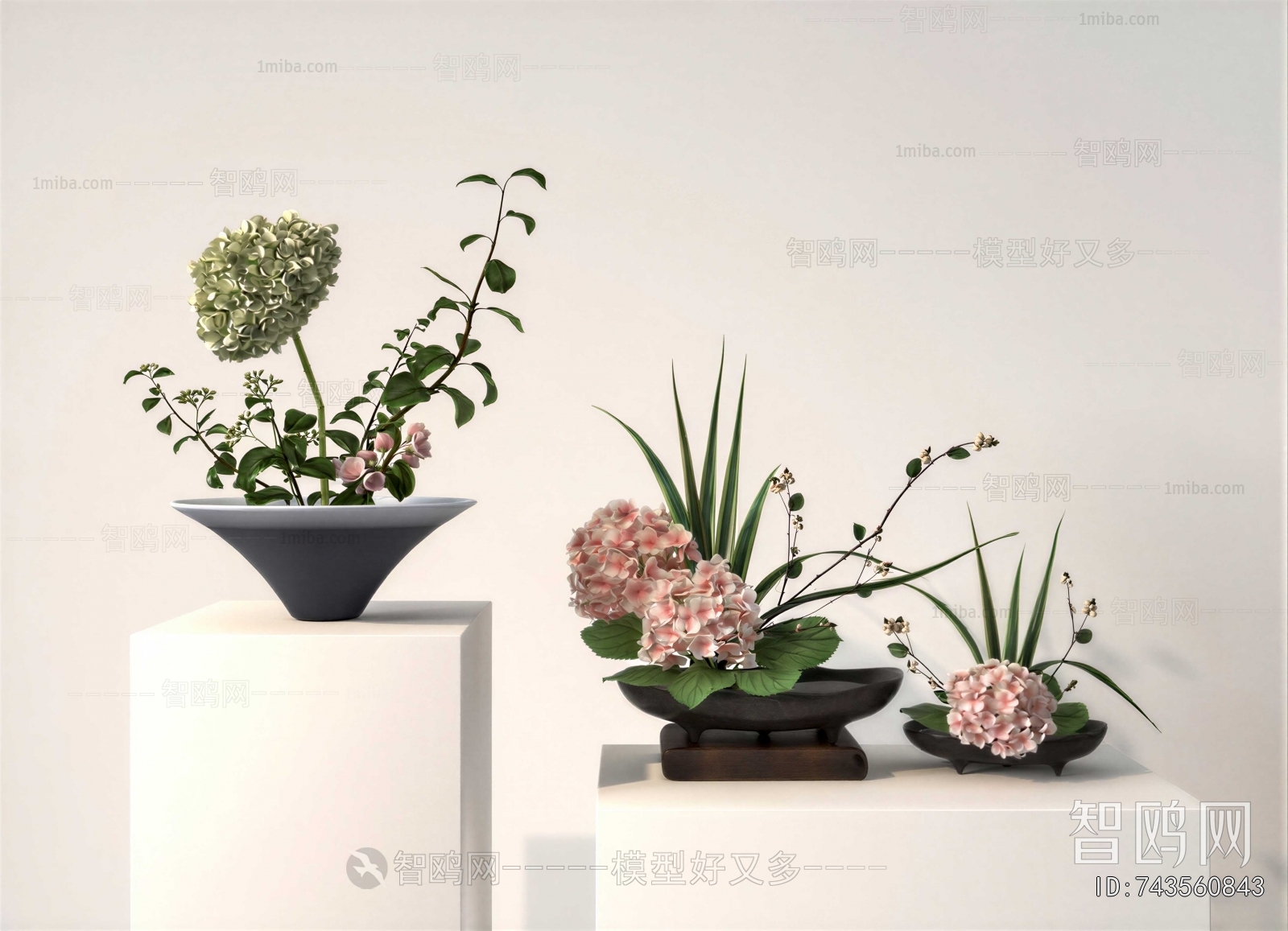 New Chinese Style Potted Green Plant