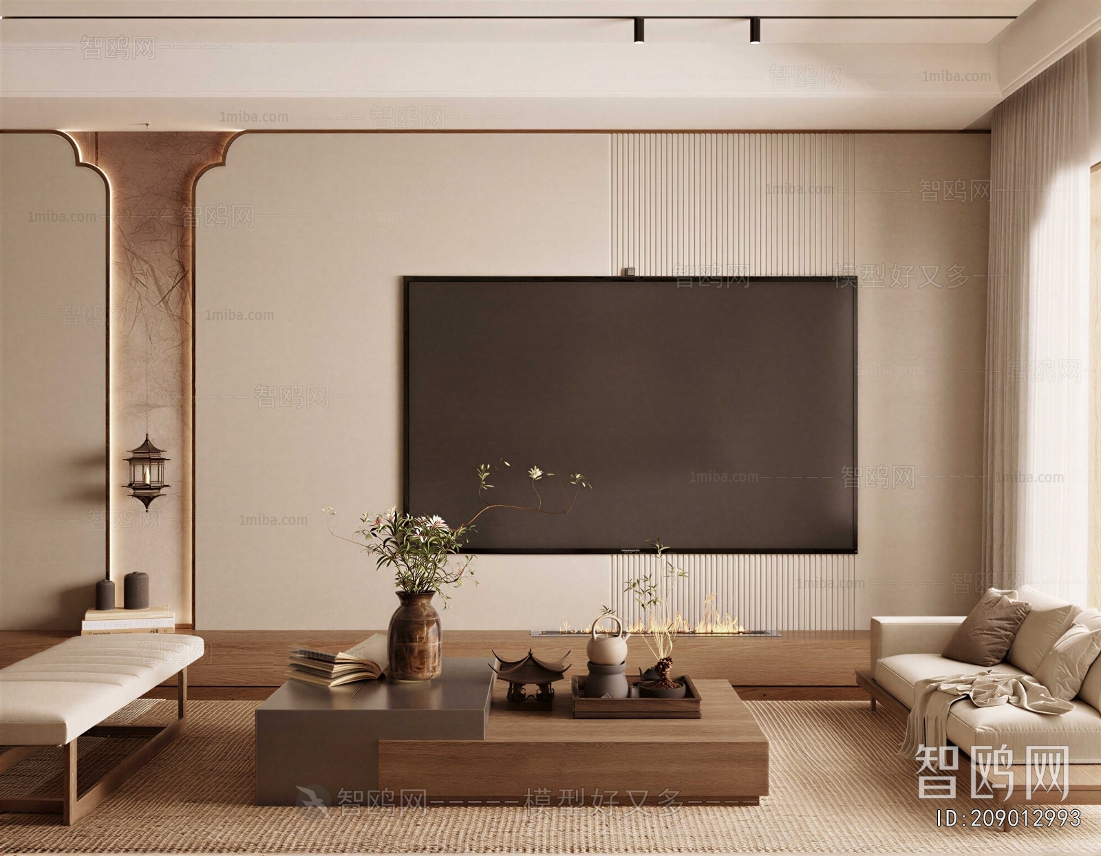 New Chinese Style A Living Room