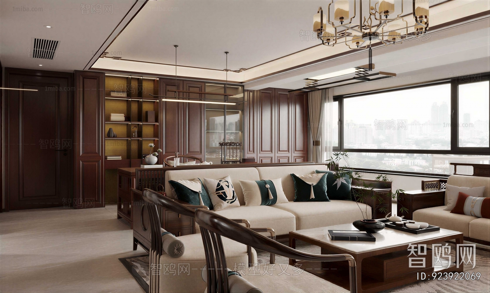 New Chinese Style A Living Room