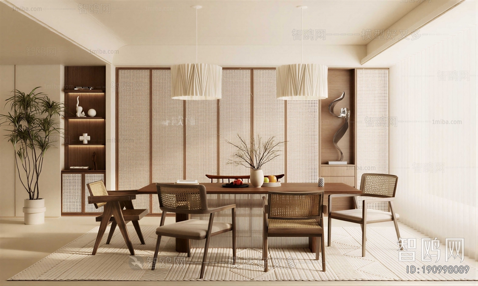 Wabi-sabi Style Dining Room