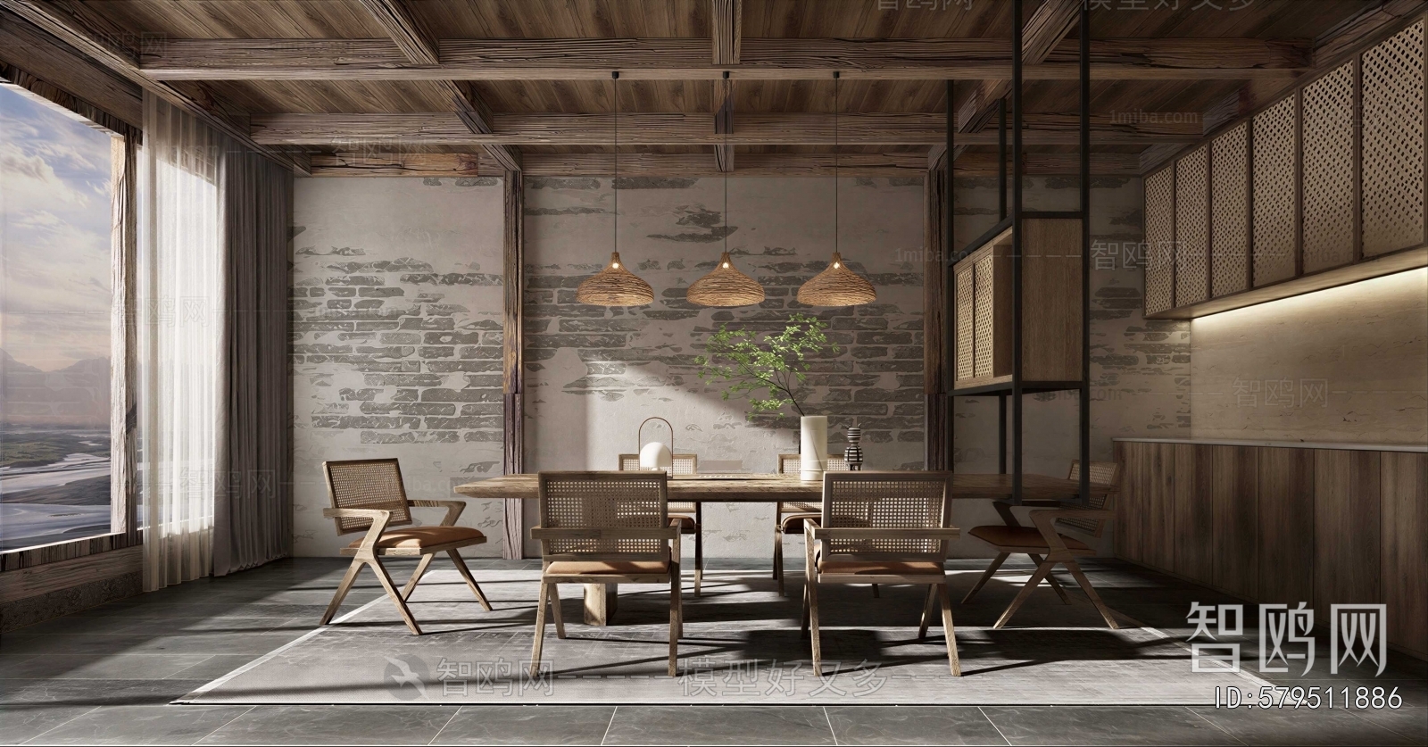 New Chinese Style Dining Room