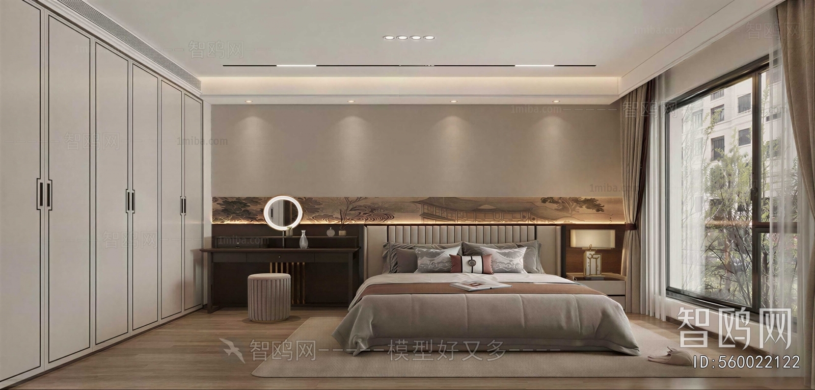 New Chinese Style Bedroom